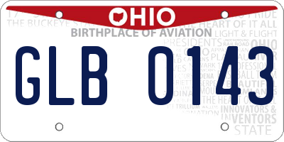 OH license plate GLB0143