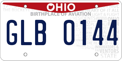 OH license plate GLB0144