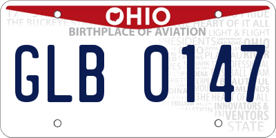 OH license plate GLB0147