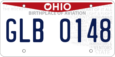OH license plate GLB0148