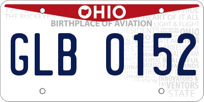 OH license plate GLB0152