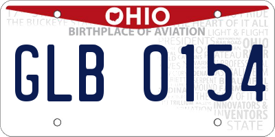 OH license plate GLB0154