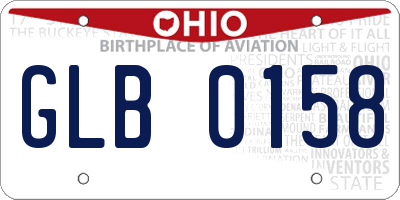 OH license plate GLB0158