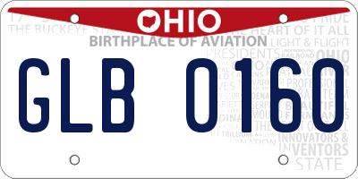 OH license plate GLB0160