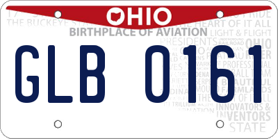 OH license plate GLB0161