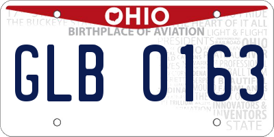 OH license plate GLB0163