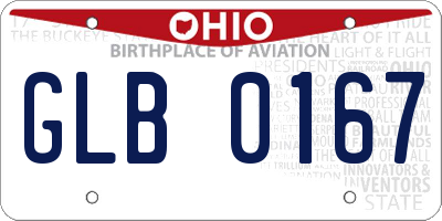 OH license plate GLB0167