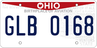 OH license plate GLB0168