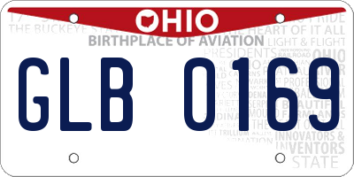 OH license plate GLB0169