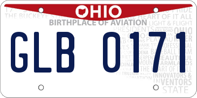 OH license plate GLB0171