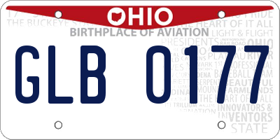 OH license plate GLB0177