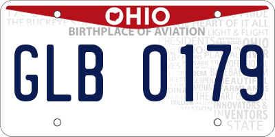 OH license plate GLB0179