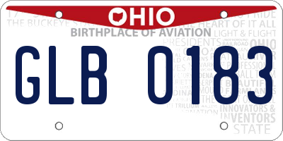 OH license plate GLB0183