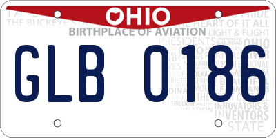 OH license plate GLB0186