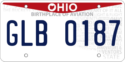 OH license plate GLB0187
