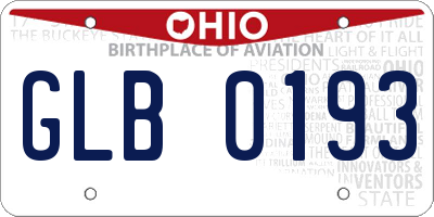 OH license plate GLB0193
