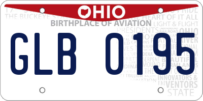 OH license plate GLB0195