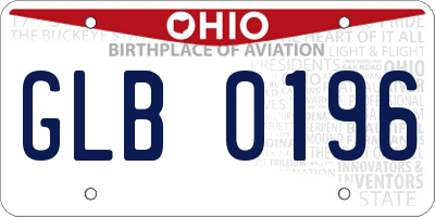 OH license plate GLB0196