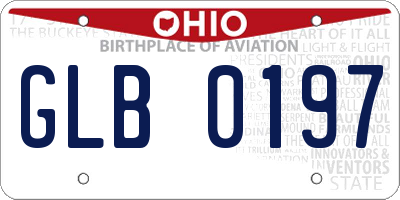 OH license plate GLB0197