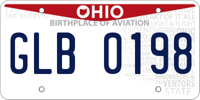 OH license plate GLB0198