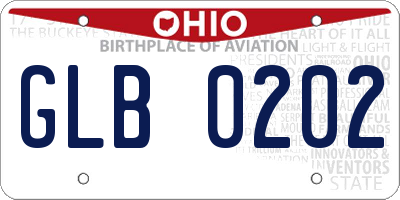 OH license plate GLB0202