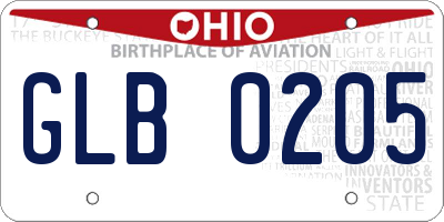 OH license plate GLB0205