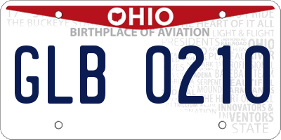 OH license plate GLB0210