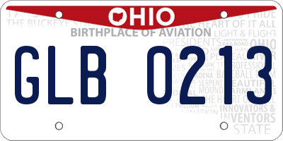 OH license plate GLB0213