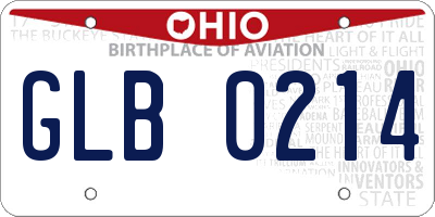 OH license plate GLB0214
