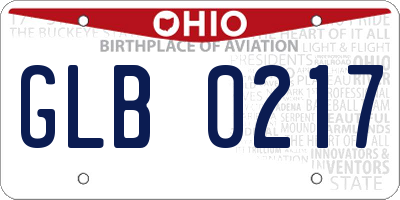OH license plate GLB0217