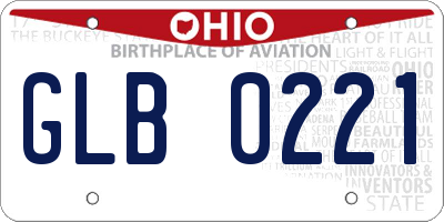 OH license plate GLB0221