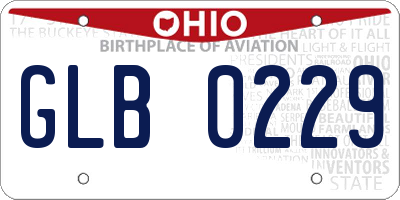 OH license plate GLB0229