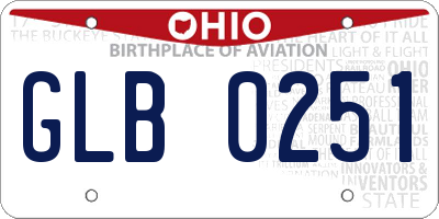 OH license plate GLB0251