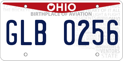 OH license plate GLB0256