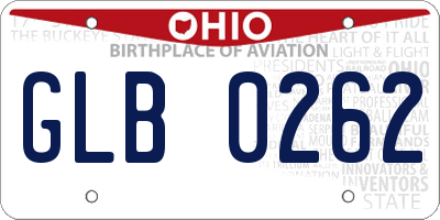 OH license plate GLB0262