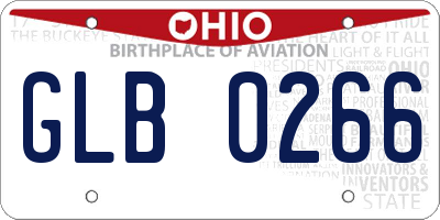 OH license plate GLB0266
