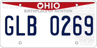 OH license plate GLB0269