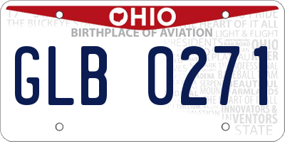 OH license plate GLB0271
