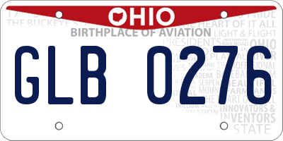 OH license plate GLB0276