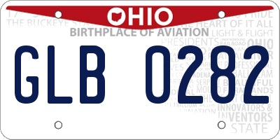 OH license plate GLB0282