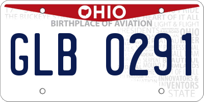 OH license plate GLB0291