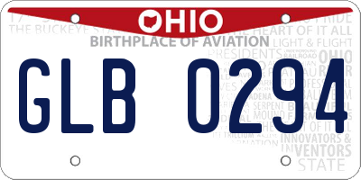OH license plate GLB0294