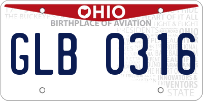 OH license plate GLB0316