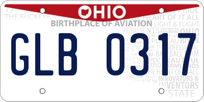 OH license plate GLB0317