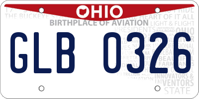 OH license plate GLB0326