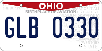 OH license plate GLB0330