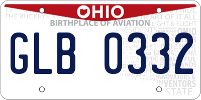 OH license plate GLB0332
