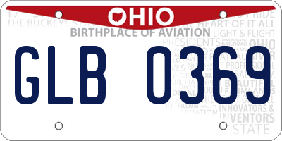 OH license plate GLB0369