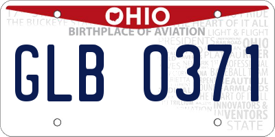 OH license plate GLB0371