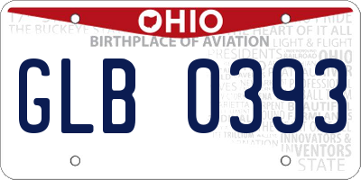 OH license plate GLB0393